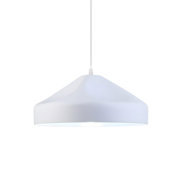 Pleat Box LED Pendant Light 1-Light Black/White Aluminum Hanging Lamp - Image 19