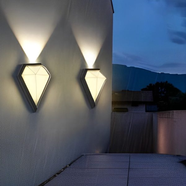 Creative Geometric LED Waterproof Black Modern Wall Lamp Exterior Lights - Image 2