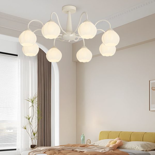 8 Round Flowers Bell Orchid Three Step Dimming Modern Ceiling Lights Fixture - Image 4