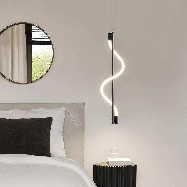 Modern Vertical Spiral Rope LED Pendant Light with Dimmable Feature - Image 4