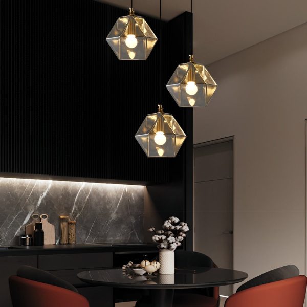 Creative Design Glass Metal Nordic Pendant Light Kitchen Island Lighting - Image 5