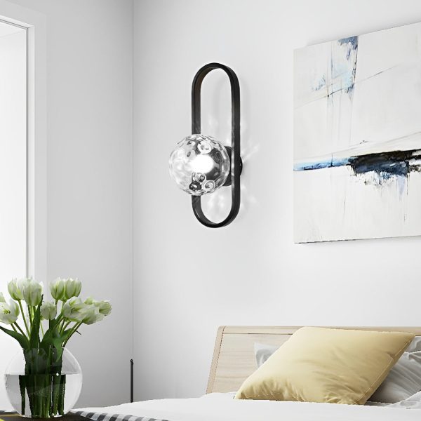 Creative Glass Shade Elliptical Iron Modern Wall Lights Fixture Wall Lamp - Image 5
