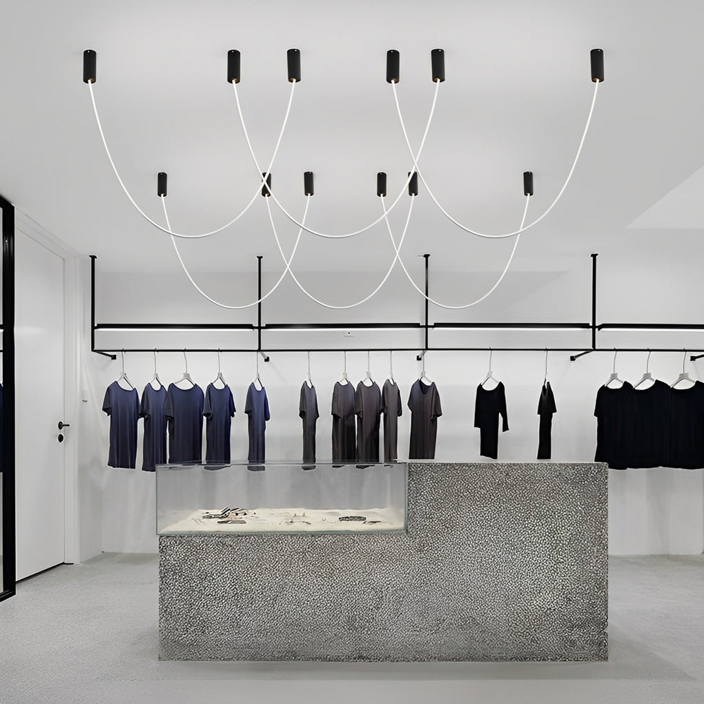 6-ffbebd1a-aa8d-4a01-ad6c-903a1e1eab40.jpg Flexible Long Art Leather Belts Minimalist Duplex Staircase Chandelier - Image 1