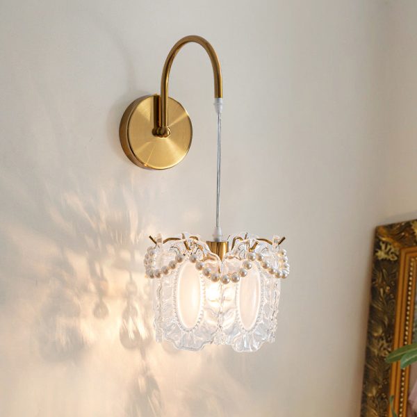 Glass Leaves Feathers Three Step Dimming Nordic Creative Wall Lights Fixture - Image 2