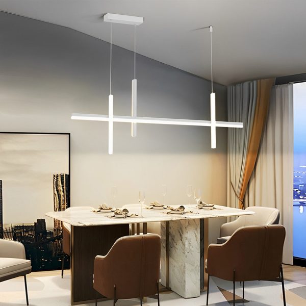 Minimalist Long Strip Three Step Dimming Stepless Dimmable Chandeliers - Image 5