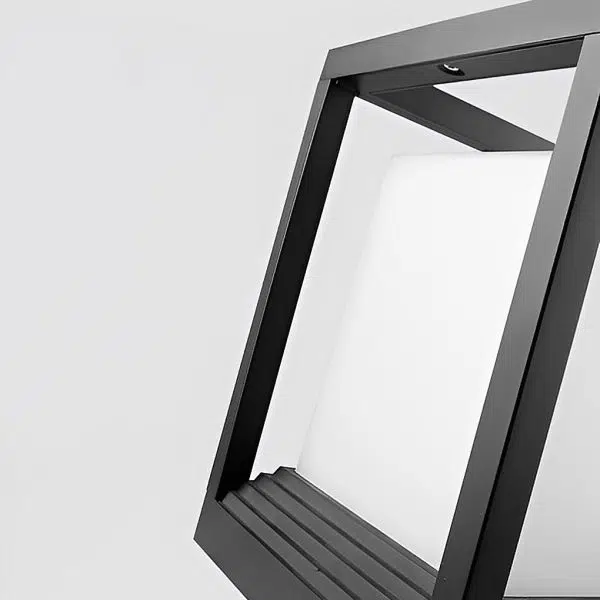 Minimalist Square Waterproof LED Black Modern Solar Fence Post Lights - Image 8