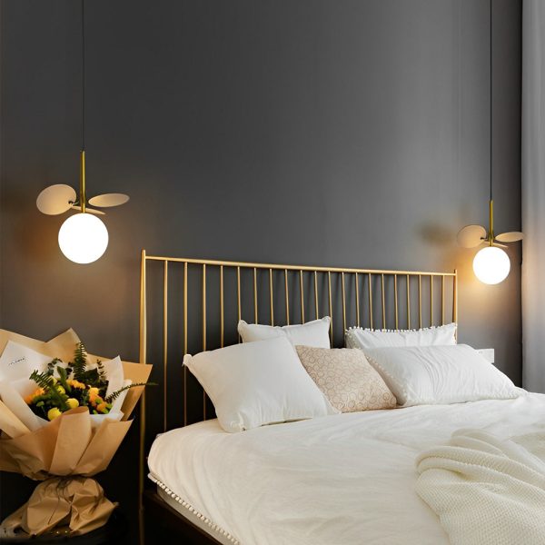 Colorful Creative Glass Flower Leaves Nordic Pendant Lights Chandelier - Image 5