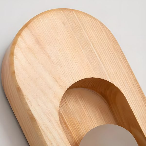 1-Light Wood Oval Wall Sconce - Wood/Walnut - Image 5