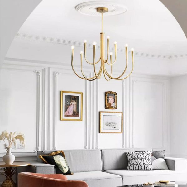 6/9-Light Retro Candlelight 3 Step Dimming LED French Style Chandelier - Image 3