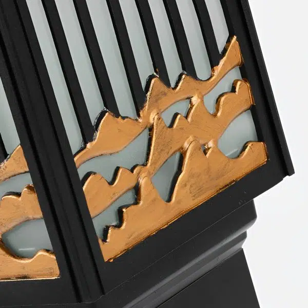 Retro Scenery Waterproof LED Black Vintage Solar Fence Post Lights - Image 5