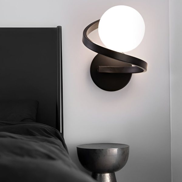 Electroplated Creative Curved Metal LED Modern Wall Sconce Lighting - Image 3