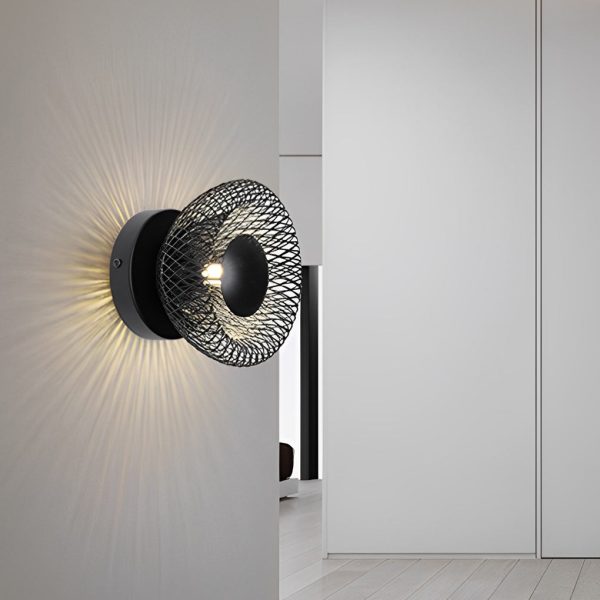 Artistic Creative Circular Nest Grid LED Modern Wall Sconce Lighting - Image 3