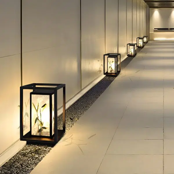 Artistic Solar LED Path Lights with Landscape Pattern - Image 6
