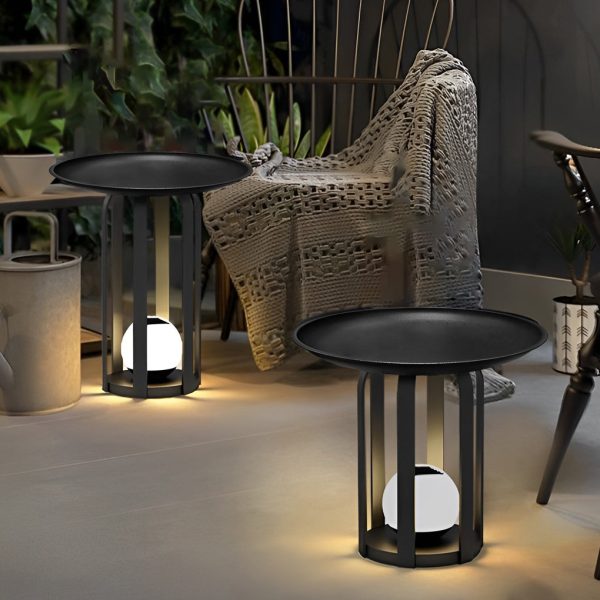 Set of Waterproof Outdoor Table and Solar Floor Lamp - Image 5