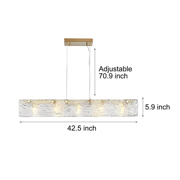 Minimalist Long Strip Glass LED Luxury Modern Dining Room Chandeliers - Image 6