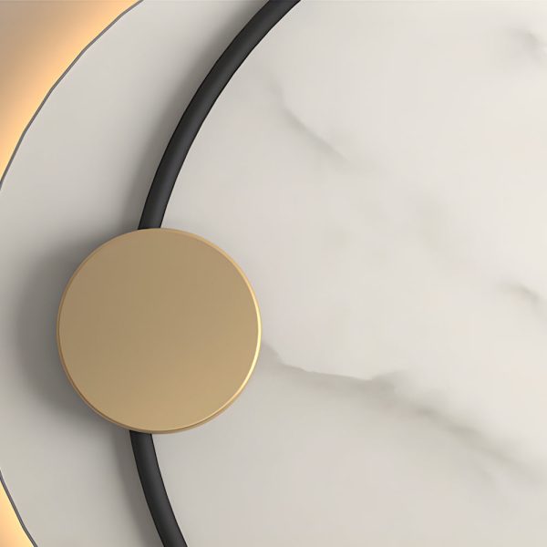 Dia 13''/26'' Round Marble Decorative LED Wall Sconces for Home - Image 6