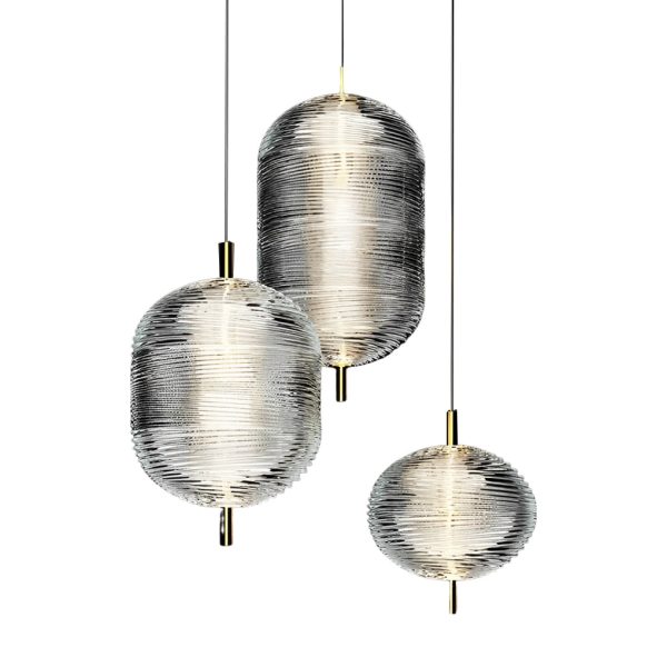 Personality Glass Shade LED Iron Creative Nordic Chandelier Pendant Lights - Image 15