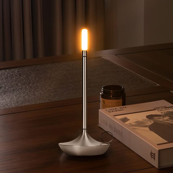 Cordless Portable Candle Wick LED Minimalist Table Lamp - Image 4