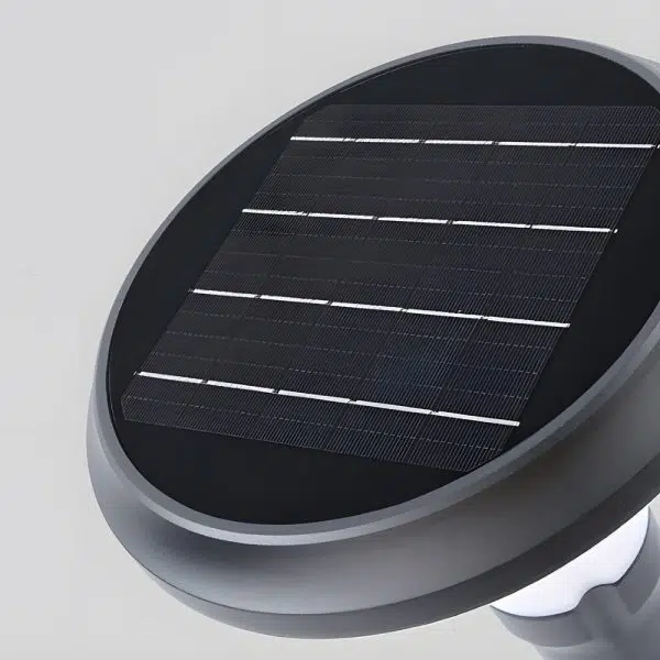 Black Solar Lawn Bollard Light - Image 5