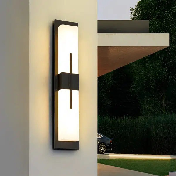 Creative Rectangular LED Waterproof Black Modern Outdoor Wall Lamp - Image 4
