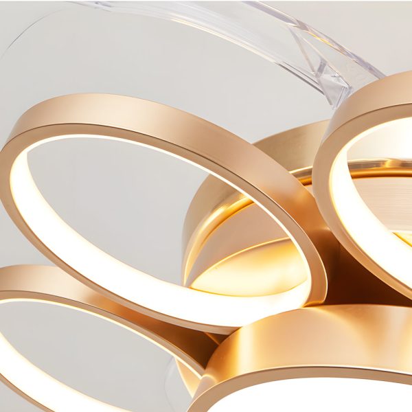 Invisible Silent Ceiling Fan Ring Remote LED Chandelier - Image 6