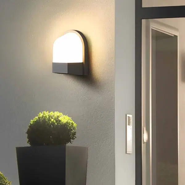 Minimalist Waterproof LED Dark Gray Modern Outdoor Wall Lamp Exterior Lights - Image 5