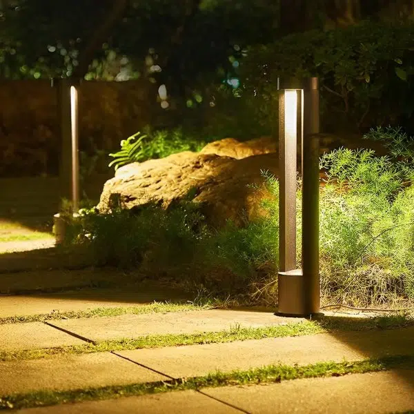 Round Waterproof IP65 LED Aluminum Black Modern Outdoor Pathway Lights - Image 3