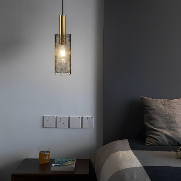 Cylindrical Minimalist Iron Grid Creative Modern Pendant Lighting - Image 2