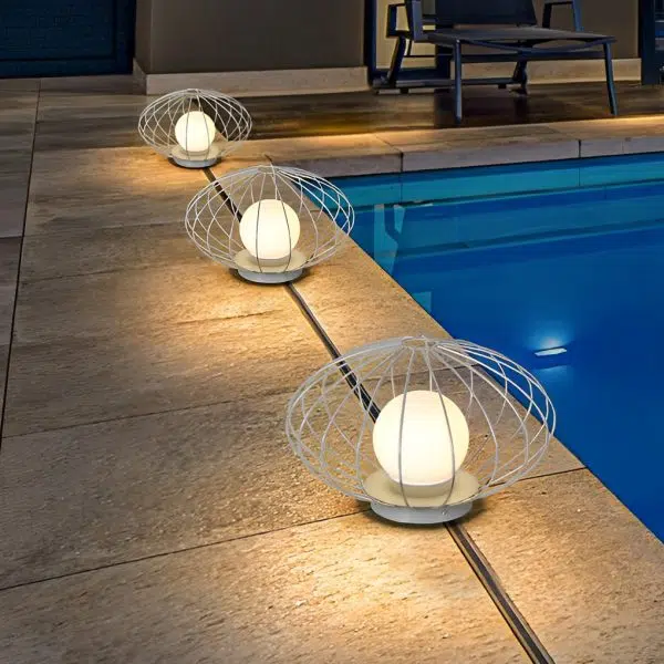 Mushroom Cage Shape LED Waterproof Modern Lawn Lamp Outdoor Lights - Image 4