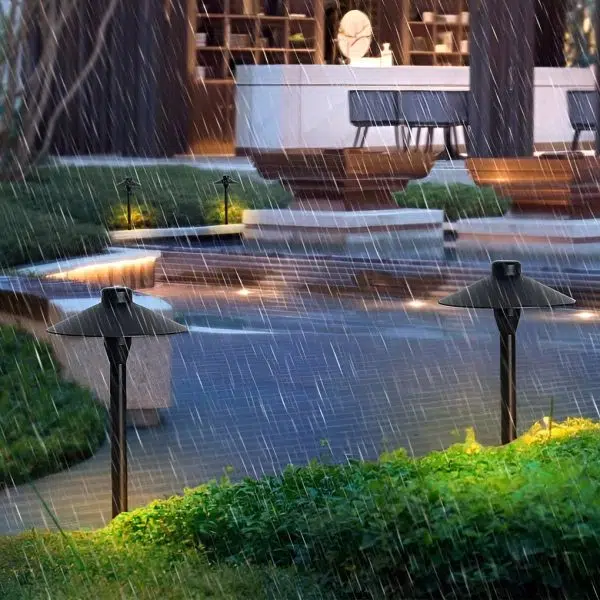 Mushroom Shaped Waterproof 7W LED Black Modern Outdoor Path Lights - Image 4