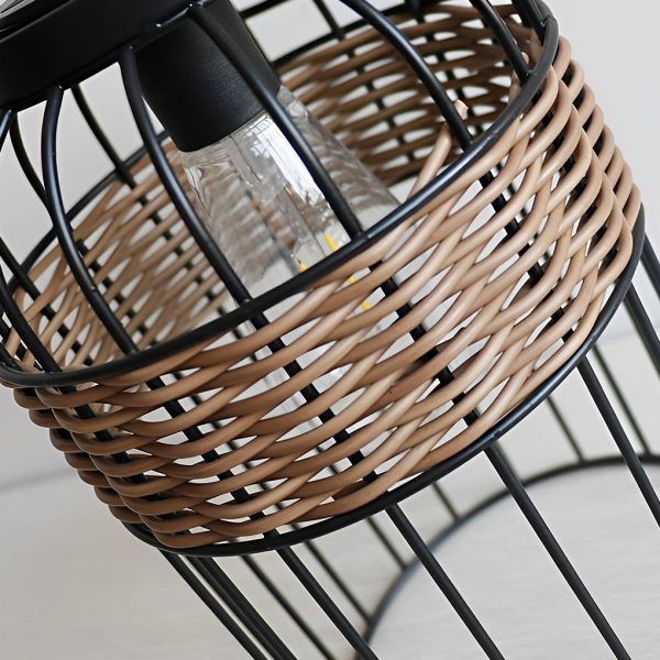 Portable Lantern Shape Rattan Waterproof Intelligent Solar Night Light - Image 7