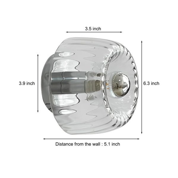 Round Art Creative Jellyfishs Glass Shade Simple Modern Wall Lights Fixture - Image 7