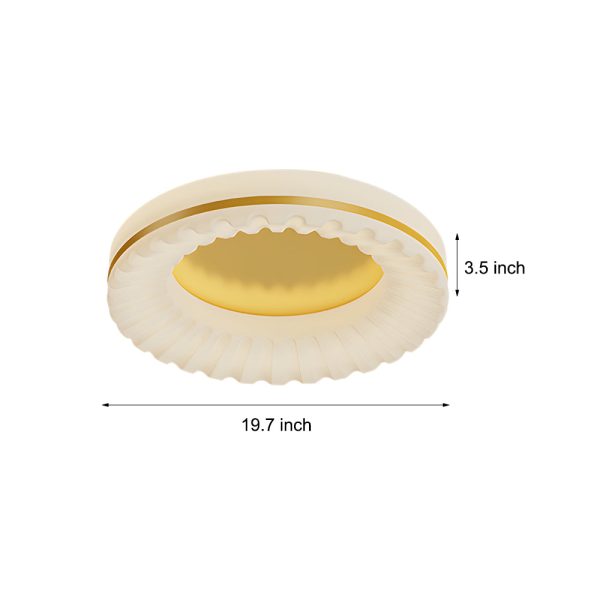 Simple Round Acrylic Three Step Dimming LED Modern Ceiling Light Fixture - Image 5