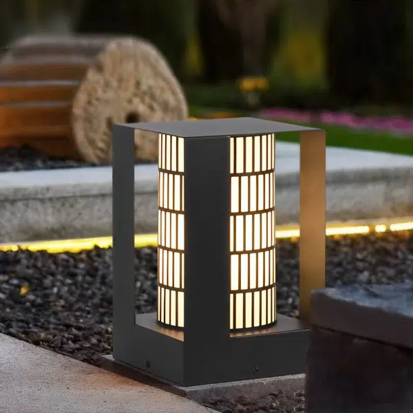 Square Lantern Waterproof LED Black Modern Backyard Landscaping Lights - Image 4