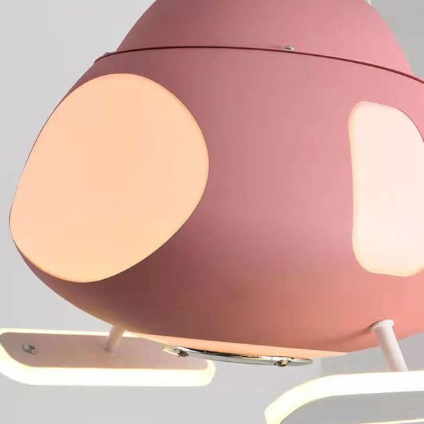Cartoon Creative Aircraft Design LED Downrods Ceiling Fan Light - Image 8