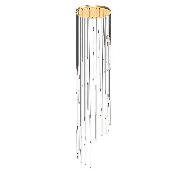 Spiral Creative Long Strip LED Modern Duplex Staircase Chandelier Light - Image 23