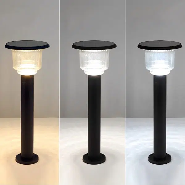 Creative Waterproof LED 3 Step Dimming Modern Solar Lawn Lights Path Light - Image 5