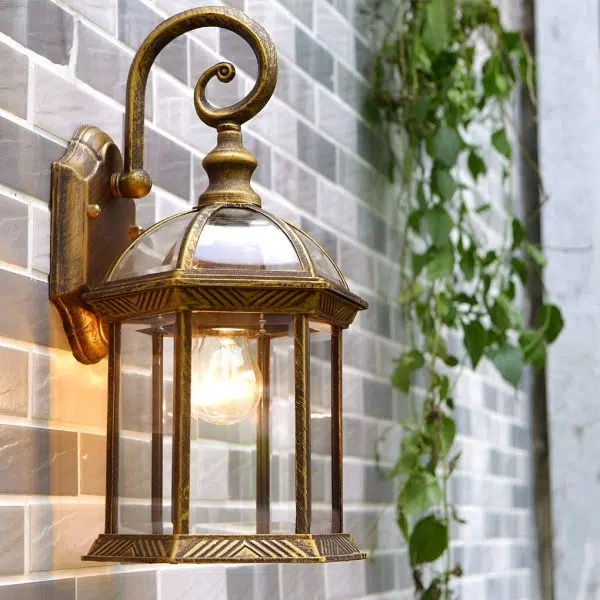 Double-layer Waterproof Glass E27 Vintage Wall Sconce Lighting Wall Lamp - Image 2