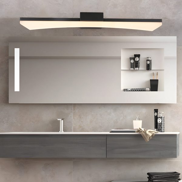 Ultra-Sleek Curved Linear LED Vanity Light for Modern Bathrooms - Image 2