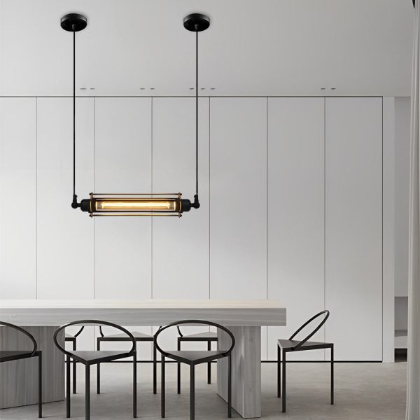 Retro Iron Energy-saving LED Black Industrial Style Pendant Light Fixture - Image 2