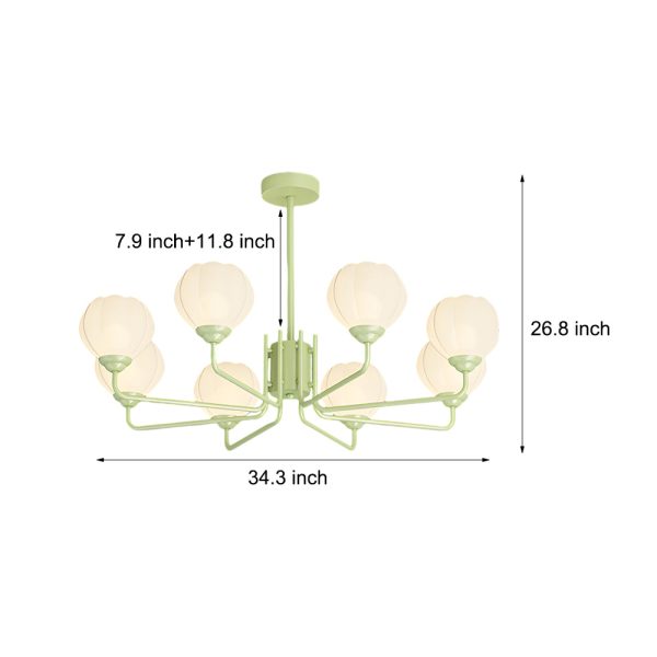 8 Flowers Bell Orchid Three Step Dimming Modern Hanging Lights Fixture - Image 7
