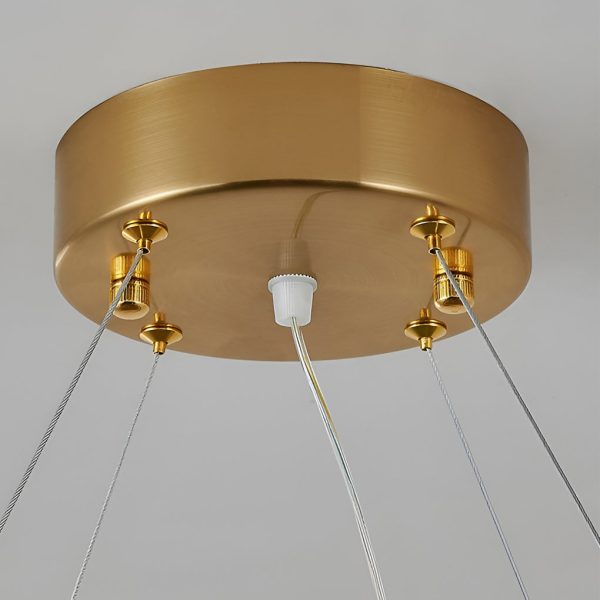 Round Electroplated Metal Crystal 3 Step Dimming LED Nordic Chandelier - Image 7