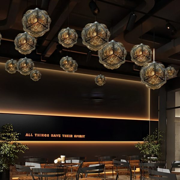 Irregular Ball 3D Stainless Steel Postmodern Chandelier Pendant Lights - Image 10