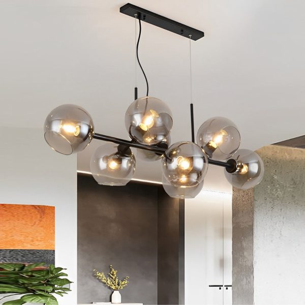 8 Lights Glass Shade LED Postmodern Chandelier Dining Room Light Fixtures - Image 4