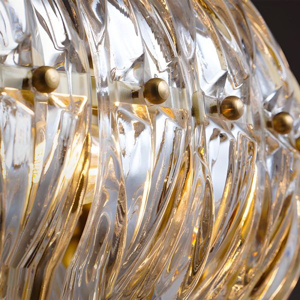 Round Glass Luxury 3 Step Dimming Simple Long Post-Modern Chandelier - Image 5