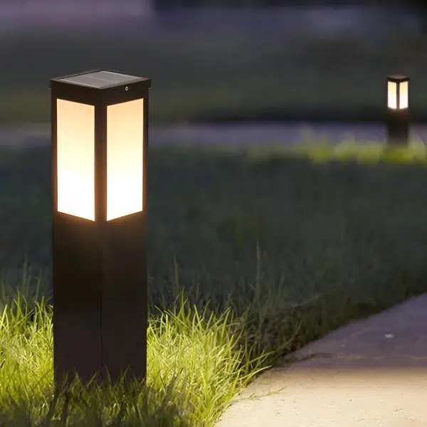 Remote-Controlled Industrial Solar Path Lights Waterproof & Square Outdoor Lighting - Image 2