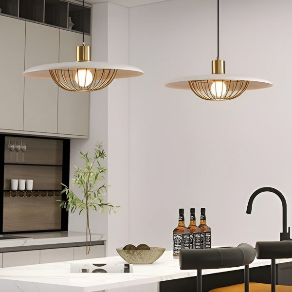 Creative Circular Electroplated Three Step Dimming Nordic Pendant Lighting - Image 4