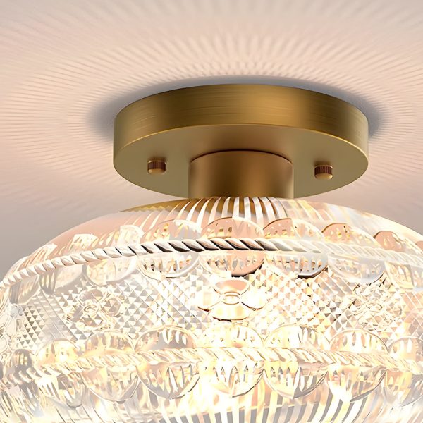 Acrylic Lantern Shade Luxury Matte Metal American Ceiling Lamp - Image 4