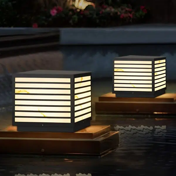 Square IP65 Waterproof LED Solar Modern Outdoor Deck Post Lights Pillar Light - Image 2
