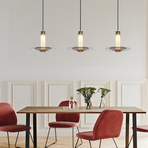 Minimalist Creative Round Glass LED Modern Pendant Lights Chandelier - Image 3